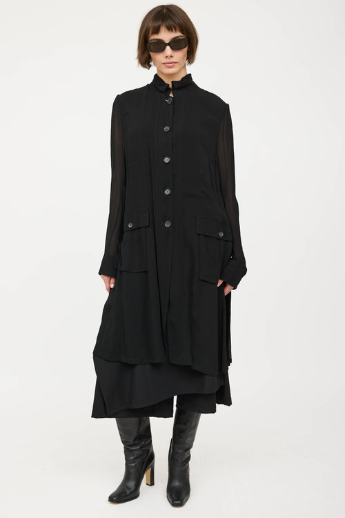 Ann DemeulemeesterButtoned Sheer Shirt Dress