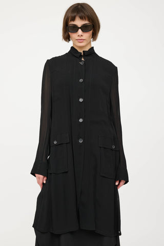 Ann DemeulemeesterButtoned Sheer Shirt Dress
