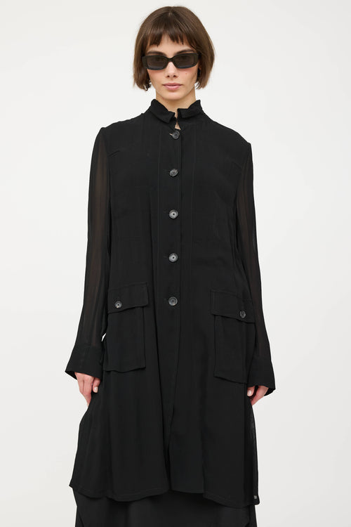 Ann DemeulemeesterButtoned Sheer Shirt Dress