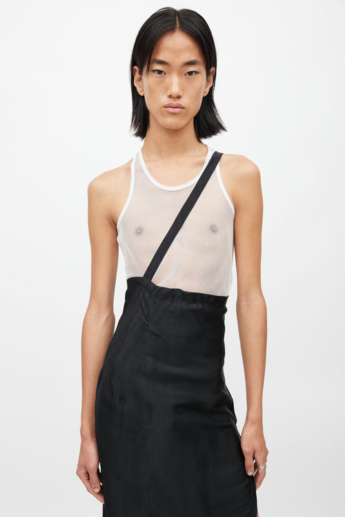 Ann Demeulemeester Black Zip & Strap Maxi Skirt