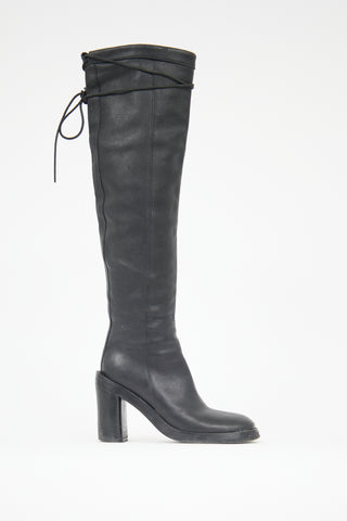 Ann Demeulemeester FW 2002 Leather Tall Boot