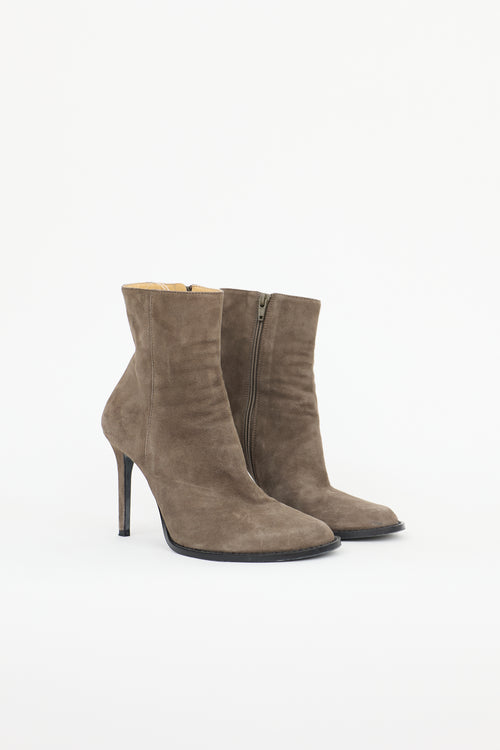 Ann Demeulemeester Suede Ankle Boot