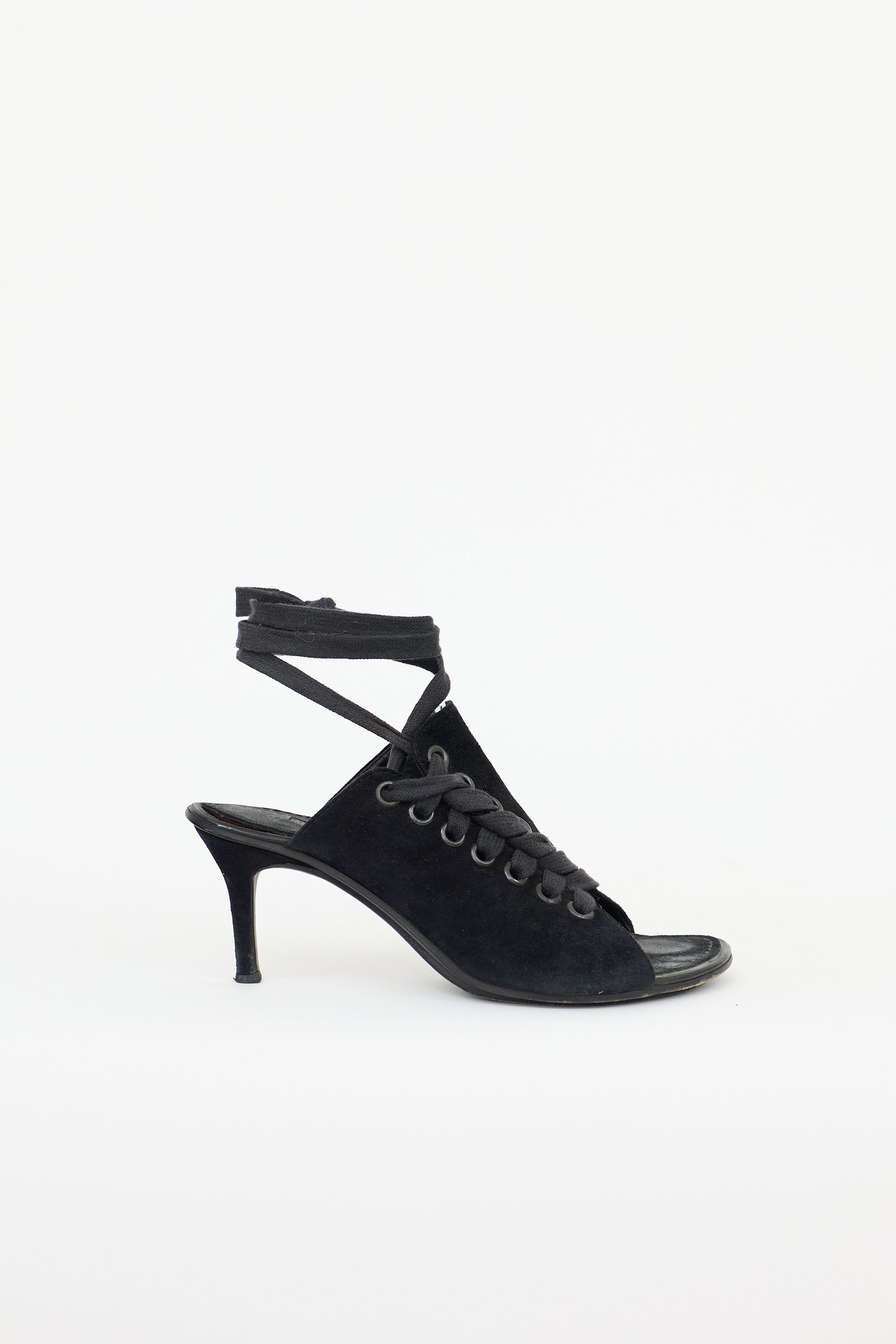 Ann Demeulemeester Suede Lace Up Mule
