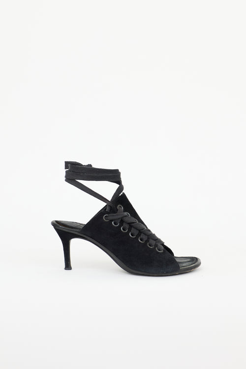 Ann Demeulemeester Suede Lace Up Mule
