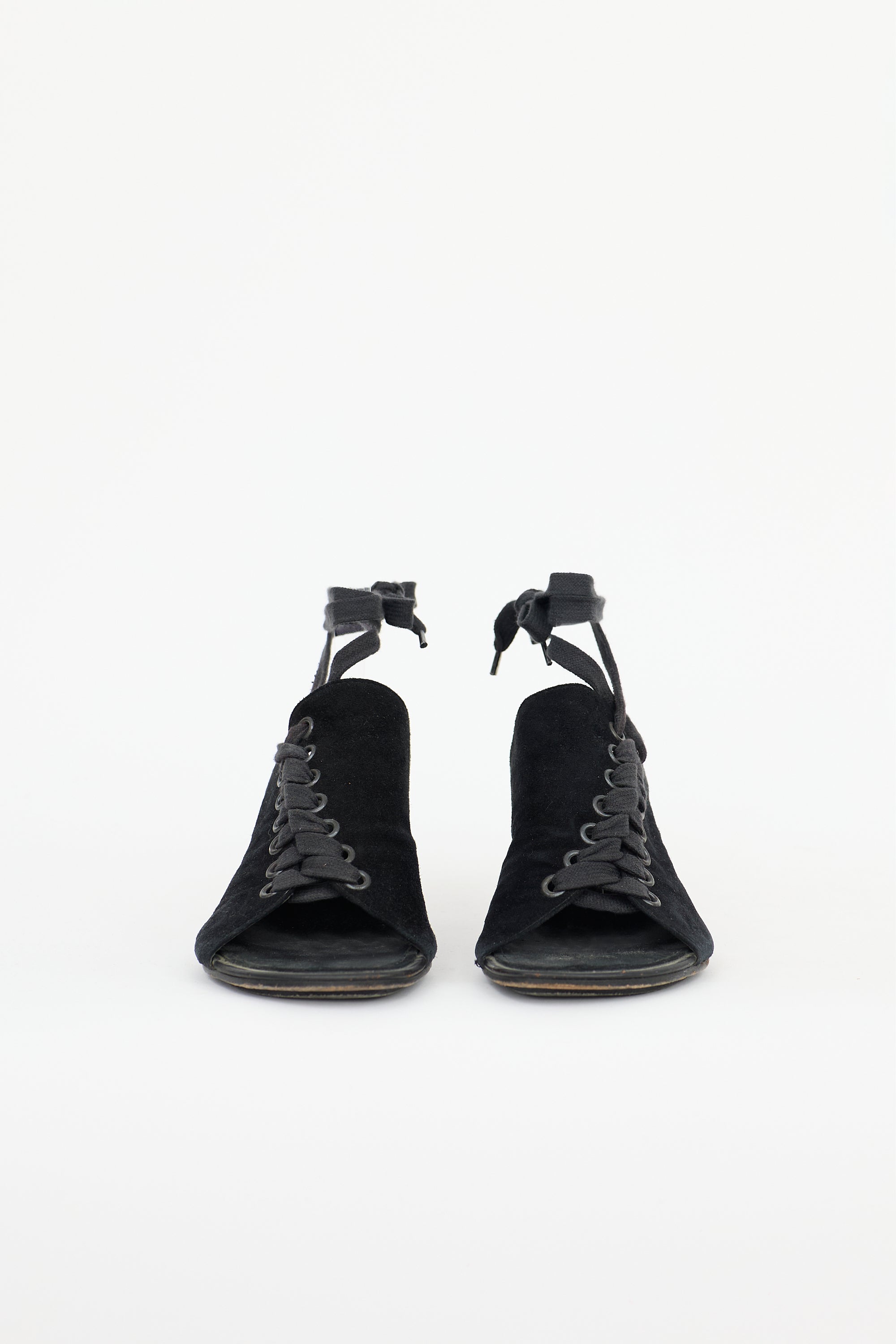 Ann Demeulemeester Suede Lace Up Mule