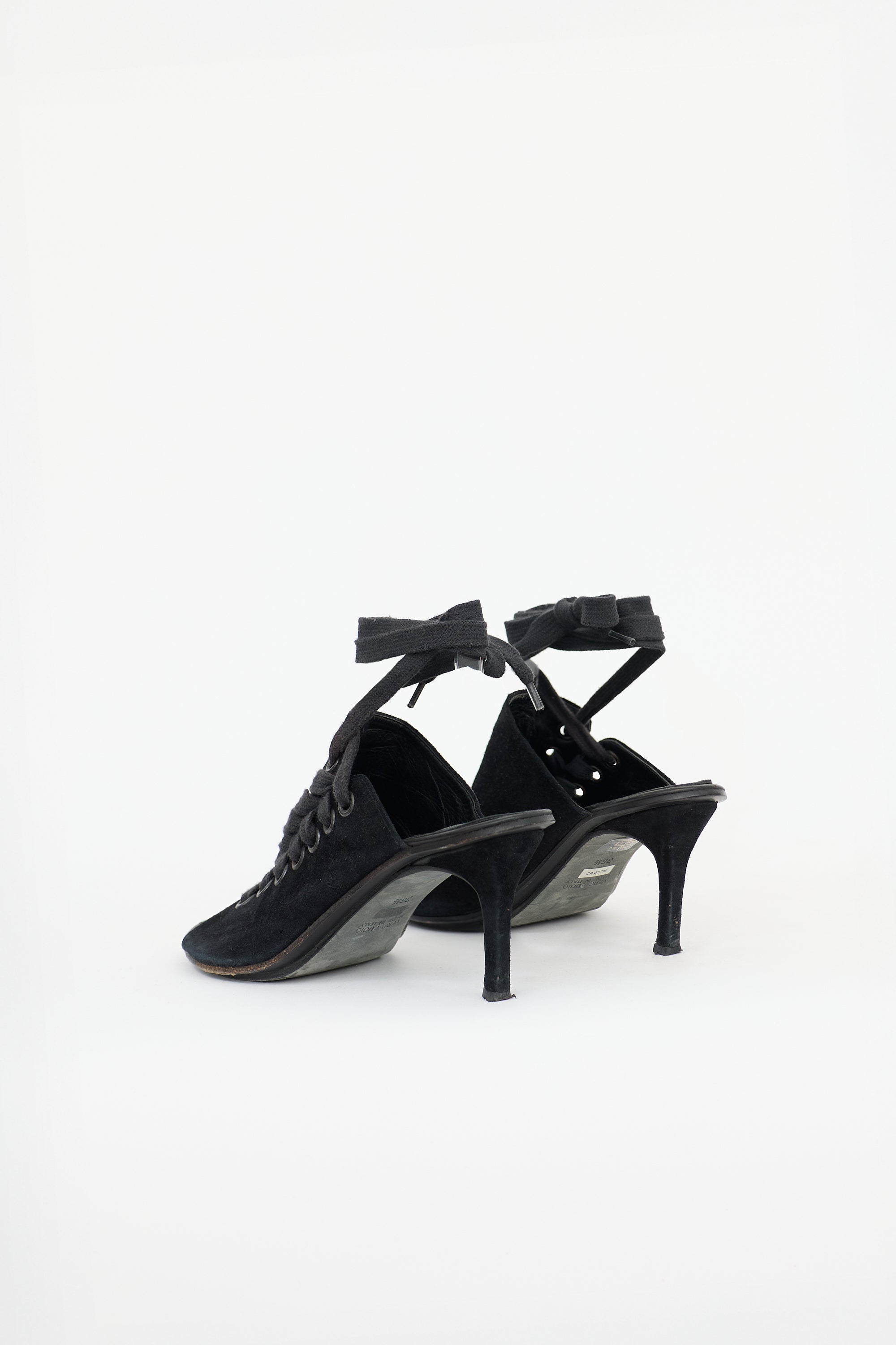 Ann Demeulemeester Suede Lace Up Mule