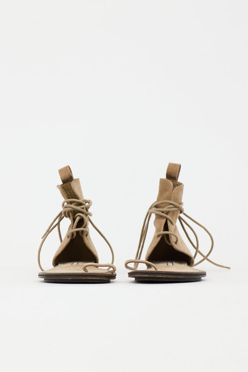 Ann Demeulemeester Suede  Sandal