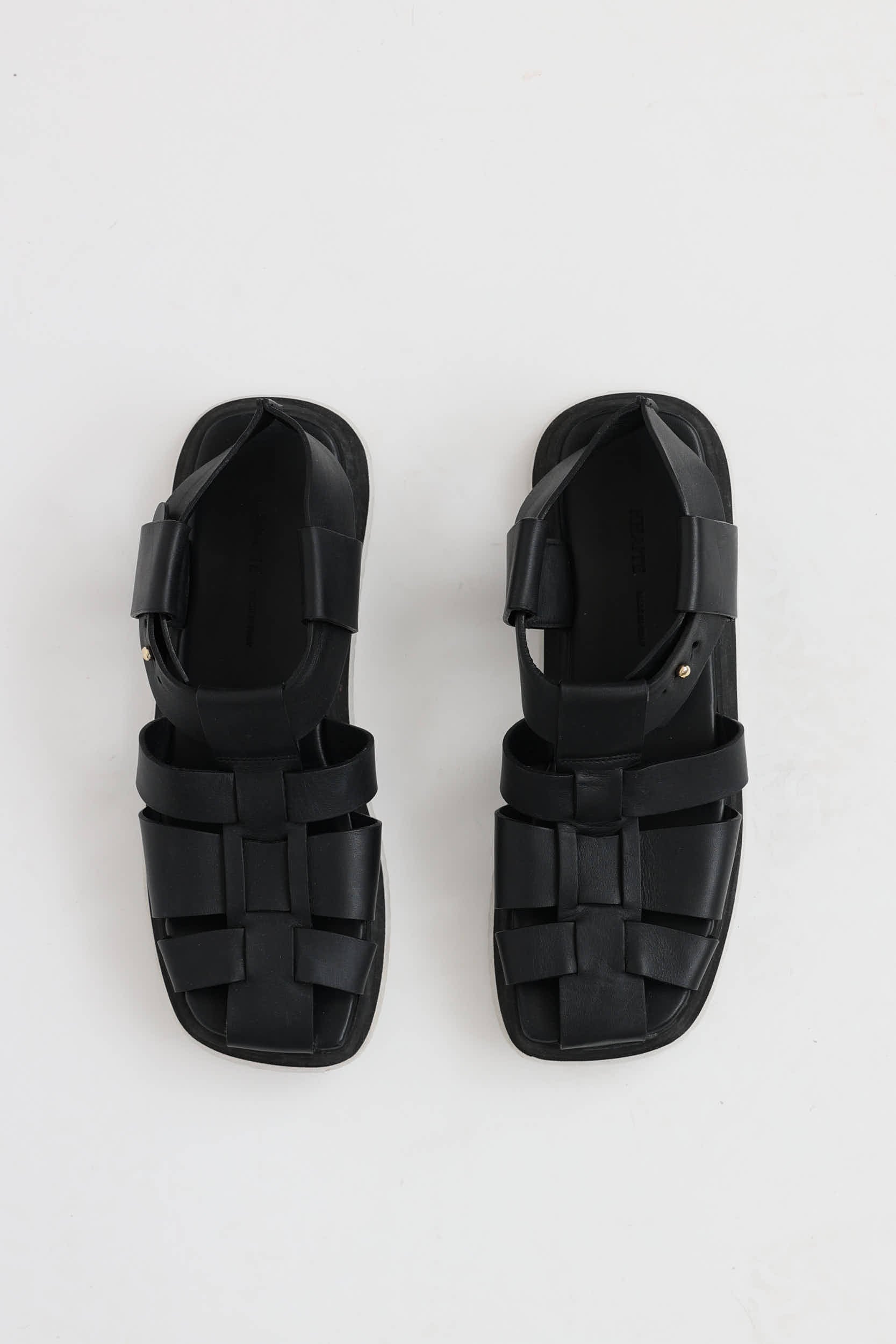 Khaite Leather Fisherman Woven Sandal