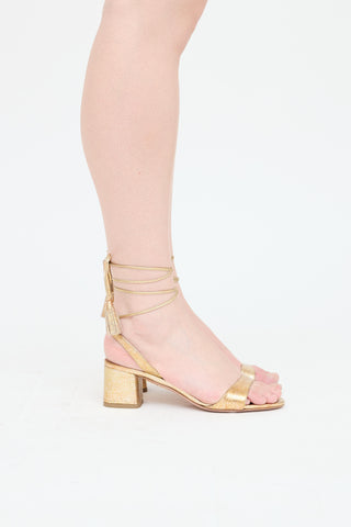 Aquazzura Leather Wrap Sandal