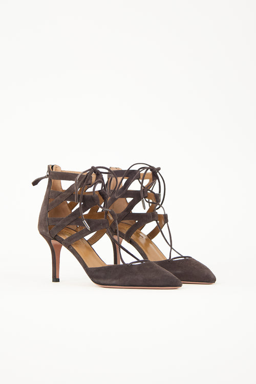 Aquazzura Suede Belgravia Heel