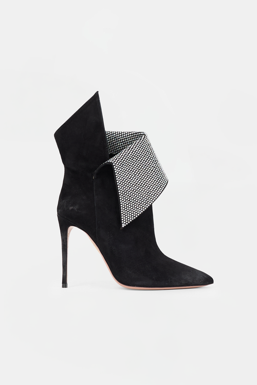 Aquazzura Suede Embellished Night Fever Boot