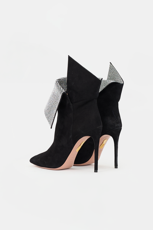 Aquazzura Suede Embellished Night Fever Boot