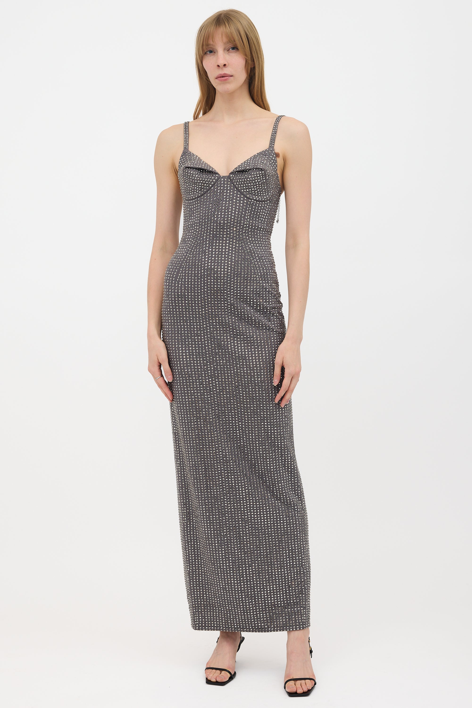 Area Embellished Maxi Dress