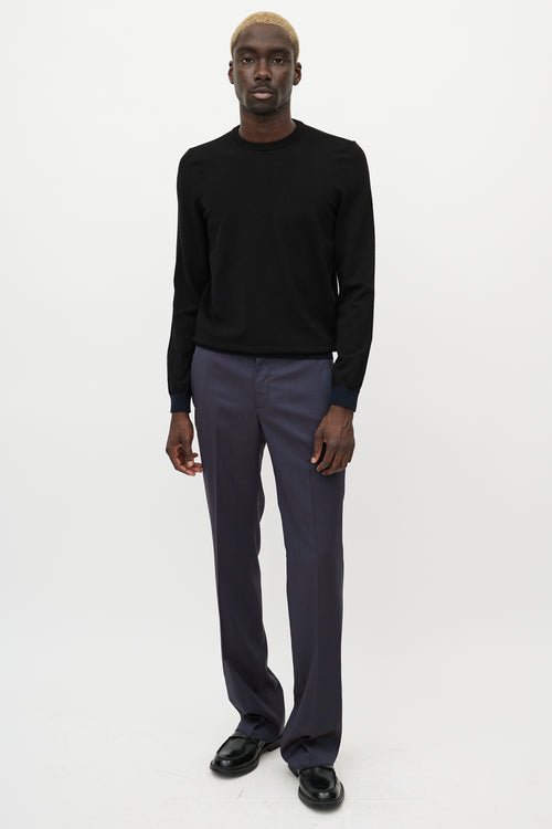 Armani Black & Navy Knit Sweater