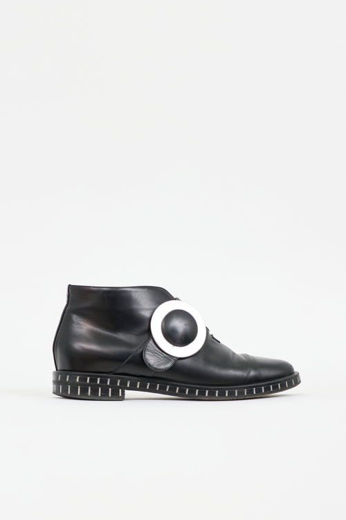 Armani Leather Ankle Boot