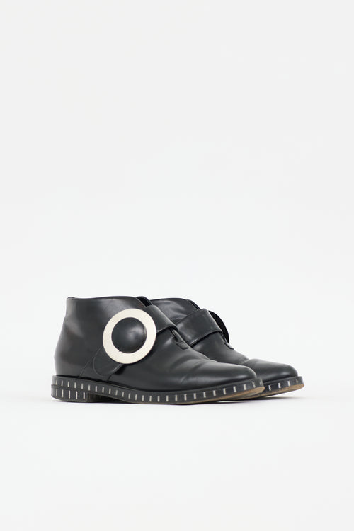 Armani Leather Ankle Boot