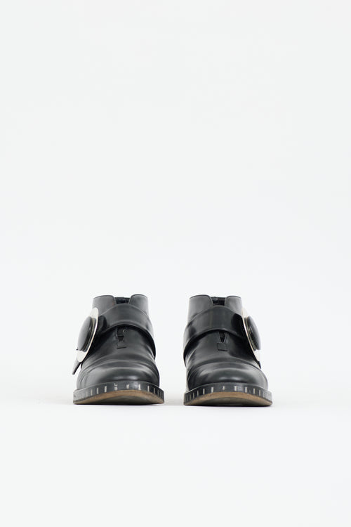 Armani Leather Ankle Boot