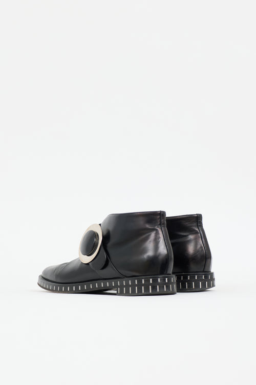 Armani Leather Ankle Boot