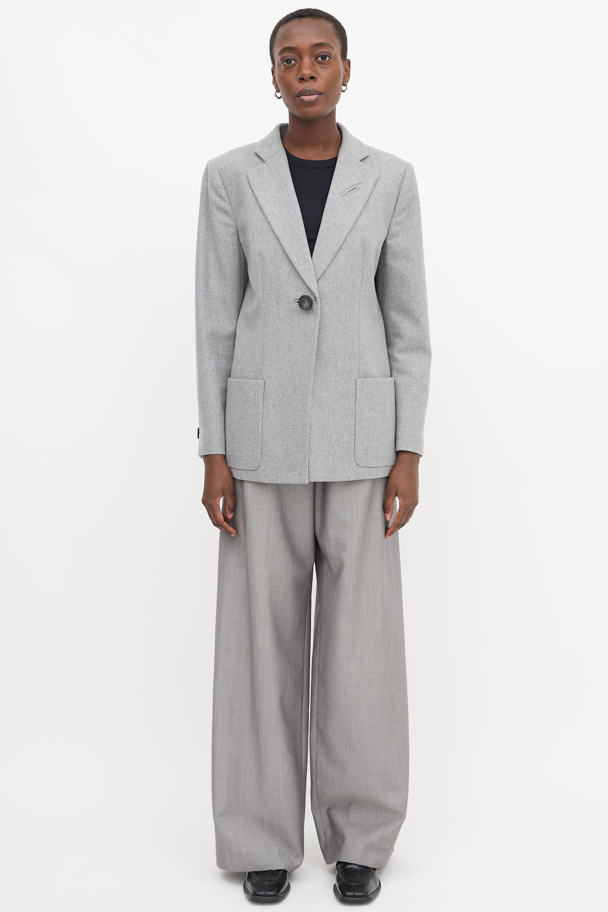 Armani Notched Oversized Blazer