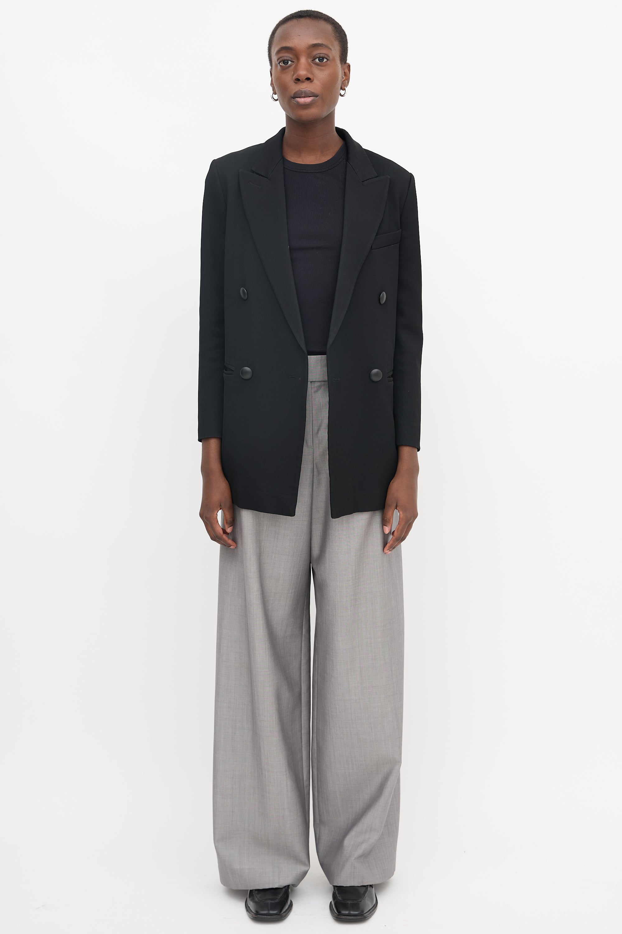 Armani Peak Double Breasted Blazer