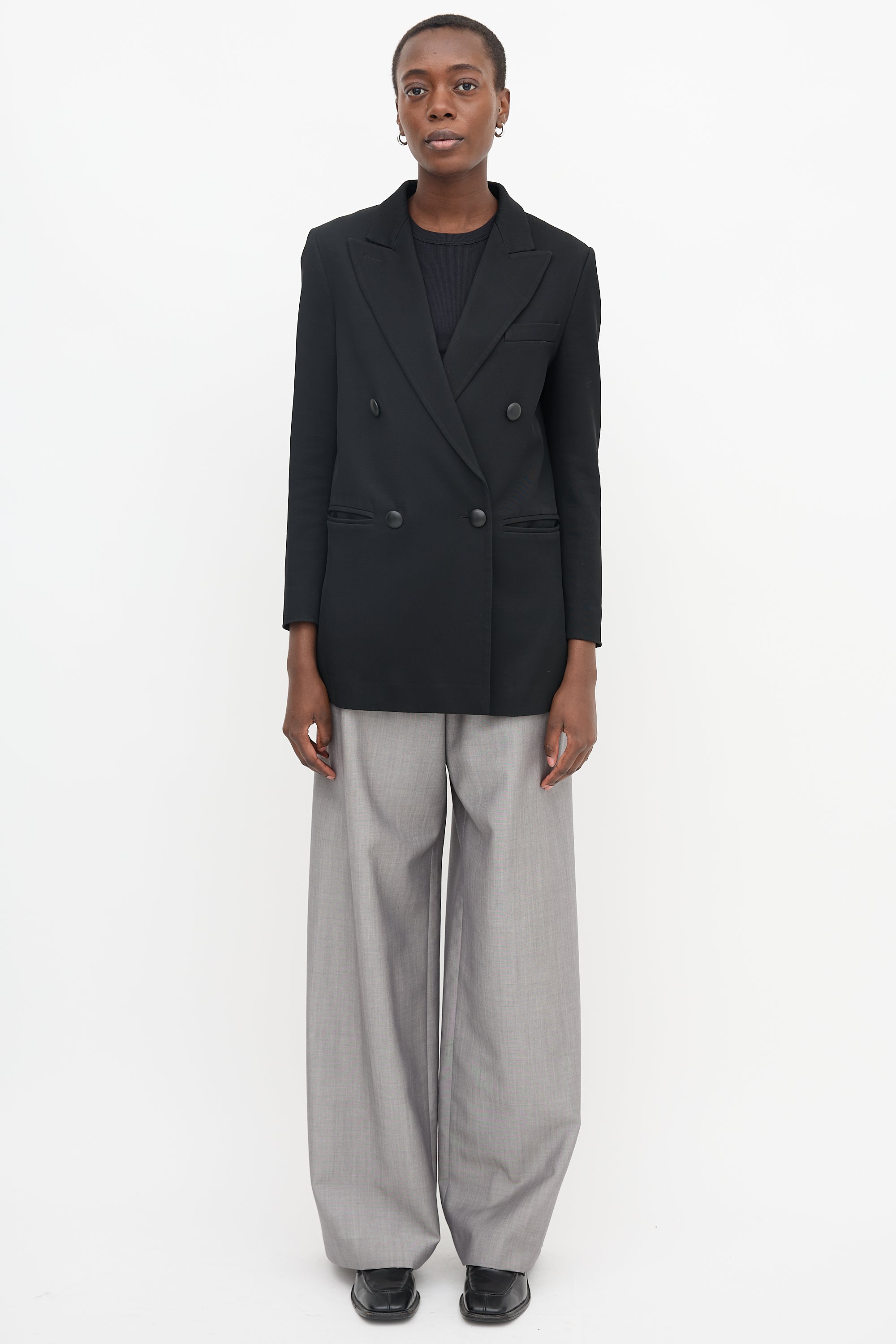 Armani Peak Double Breasted Blazer