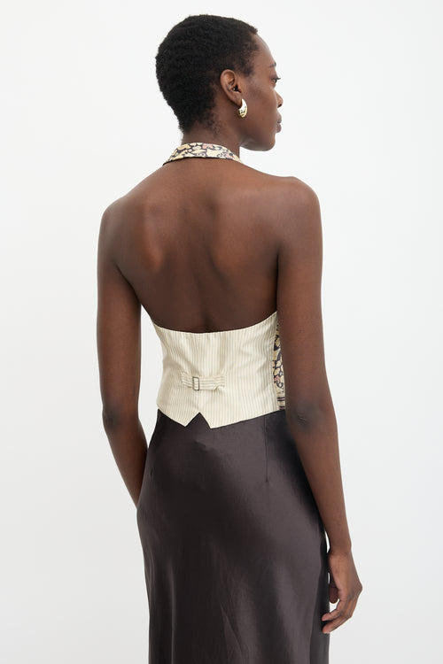 Armani Satin Printed Vest Top
