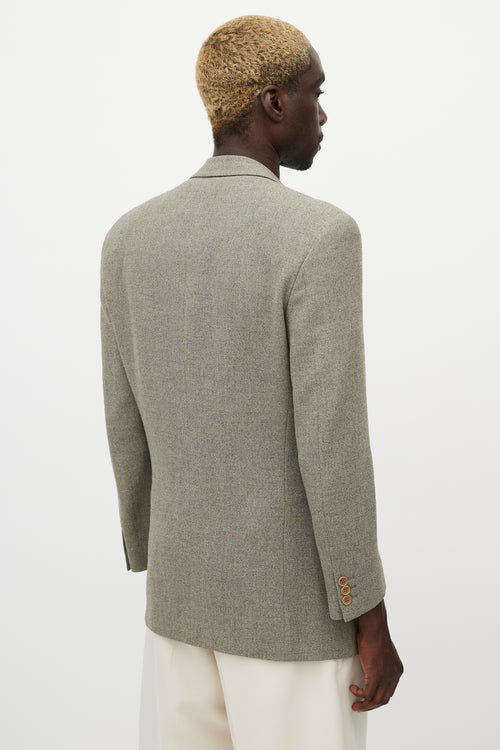 Armani Vintage Brown Wool Double Breasted Blazer