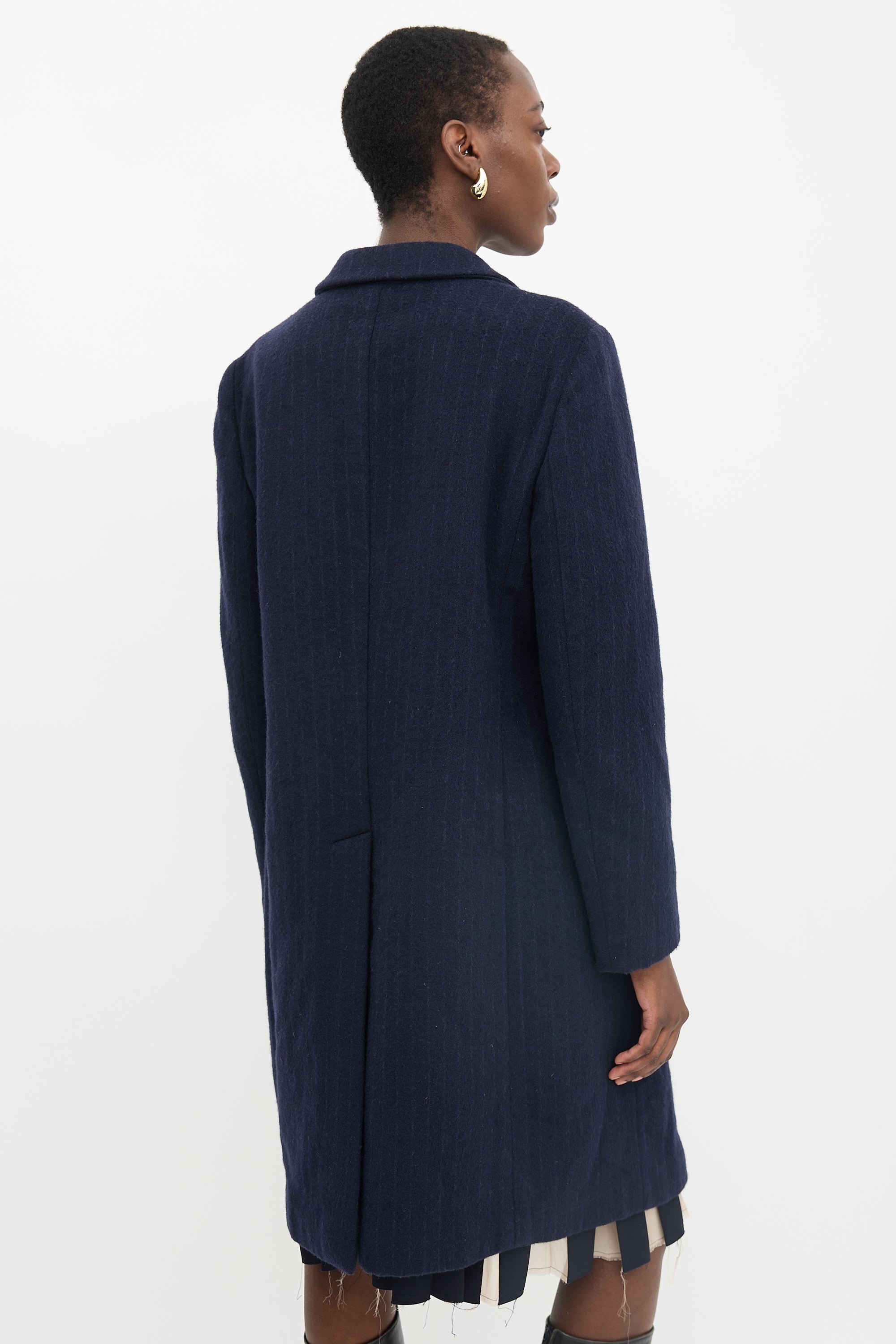 Armani Wool Pinstripe Coat