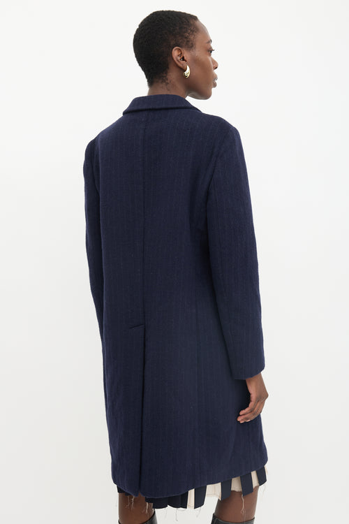 Armani Wool Pinstripe Coat
