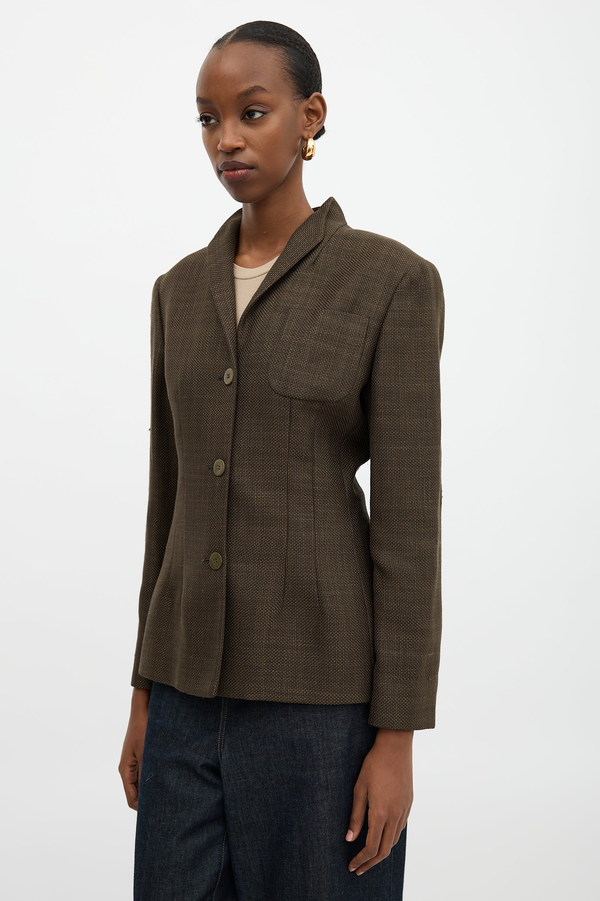 Armani Woven Shawl Collar Jacket