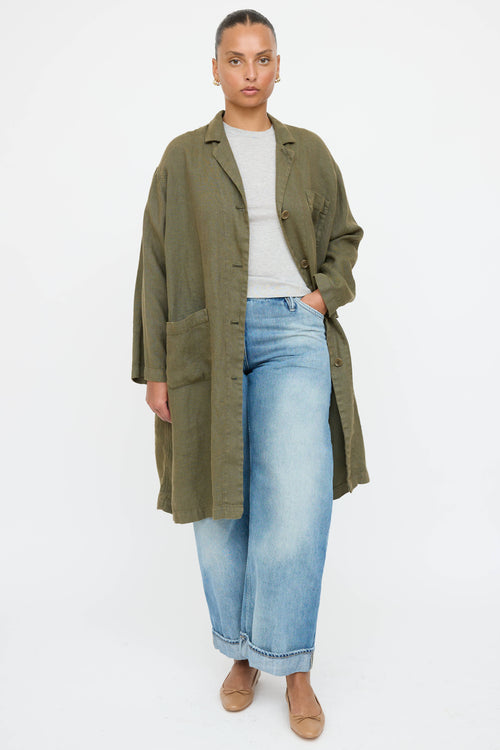 Aspesi Linen Oversized Coat