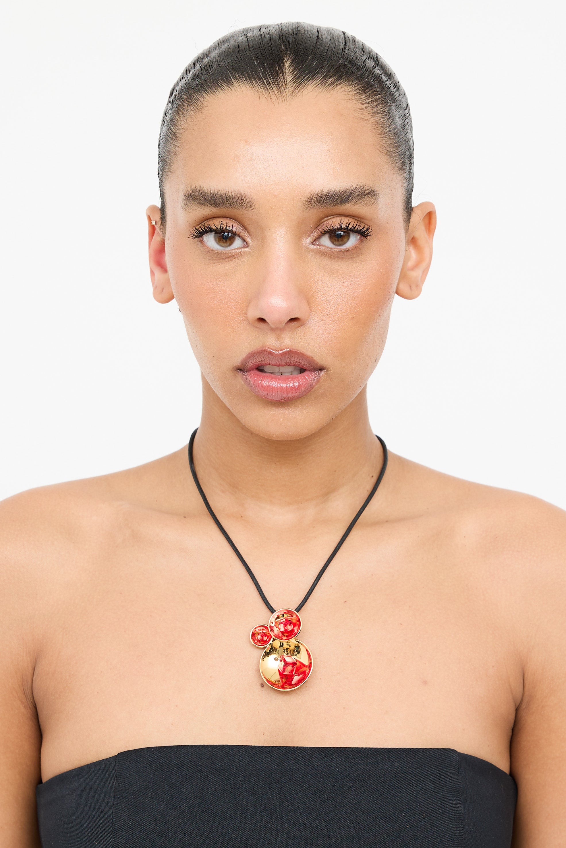Swarovski Crystal Circular Bolo Tie
