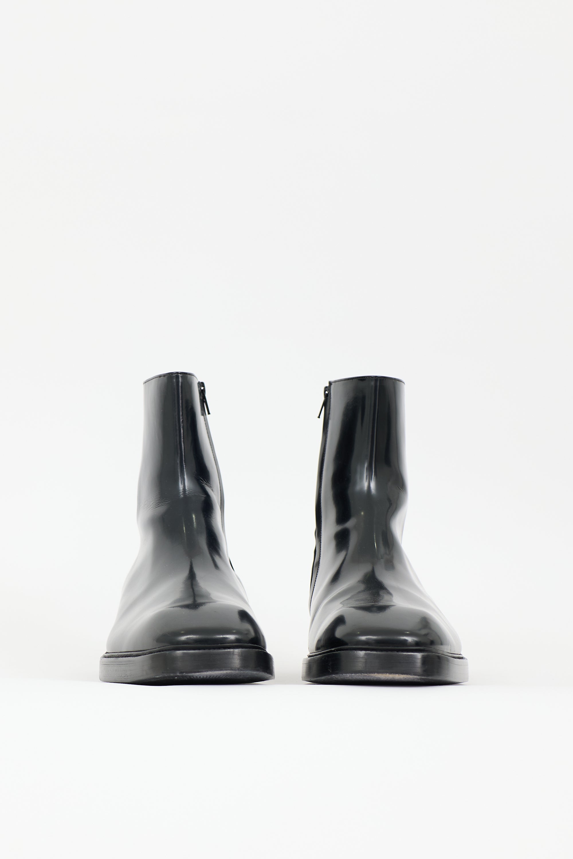Balenciaga Leather Logo Boot