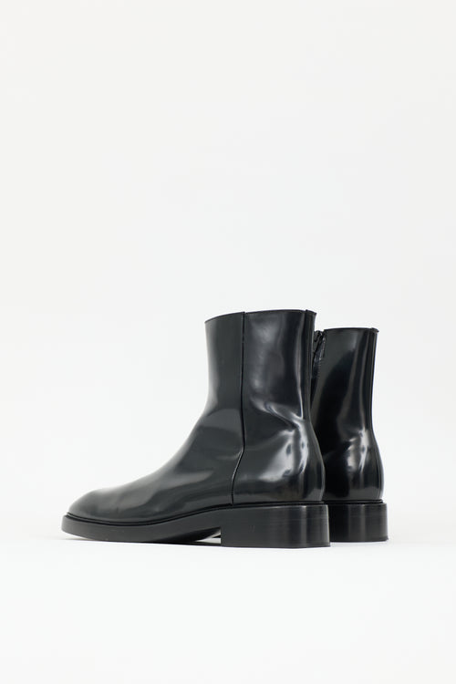 Balenciaga Leather Logo Boot