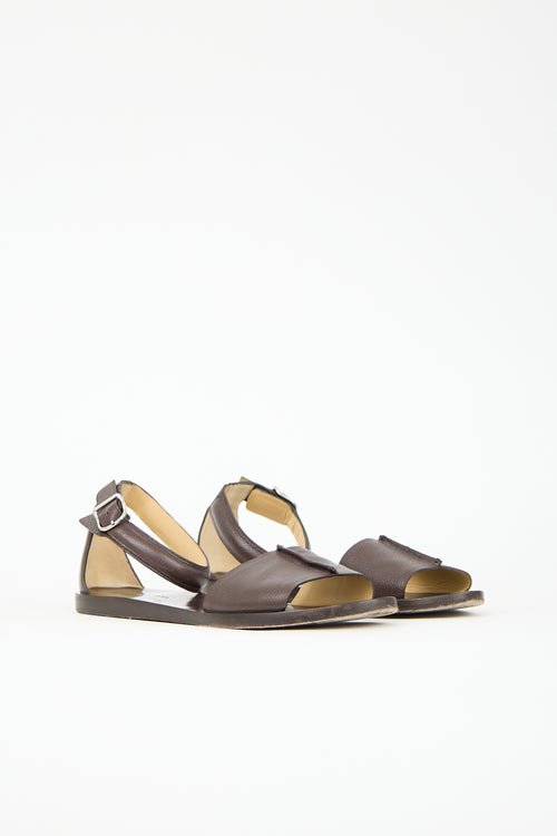 Balenciaga Leather Ankle Strap Sandal