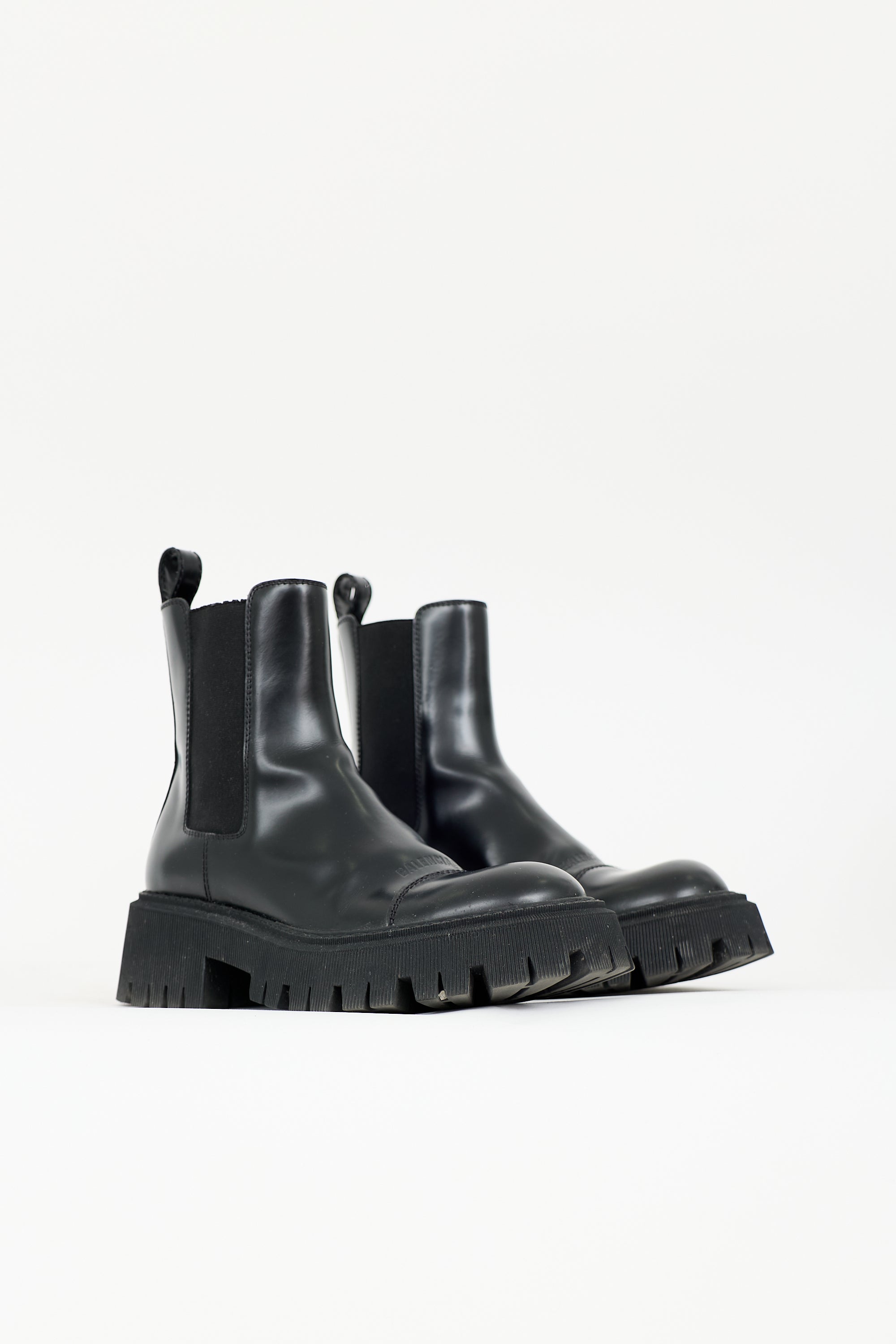 Balenciaga Leather Tractor Boot