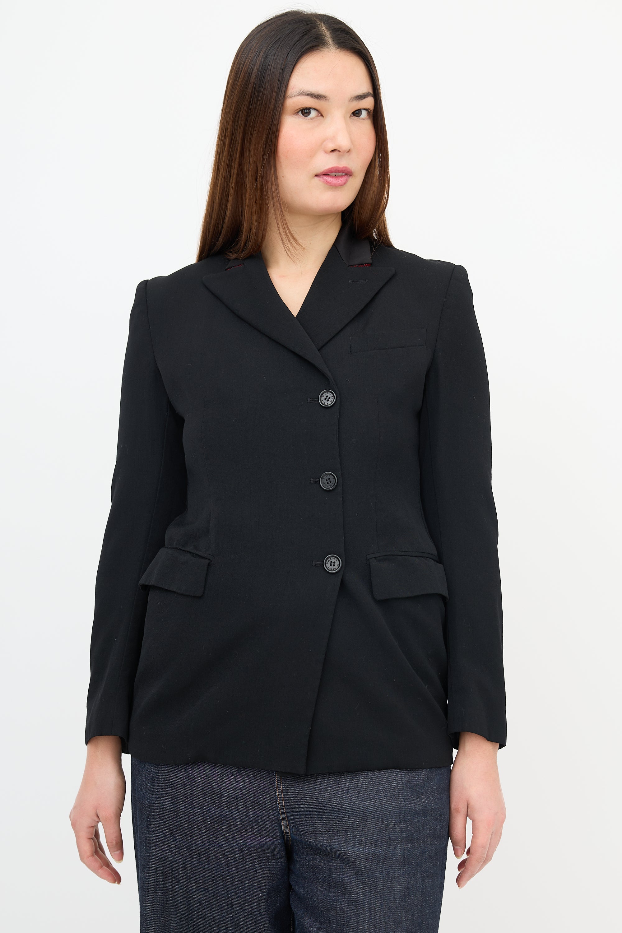 Balmain Peak Lapel Tuxedo Blazer