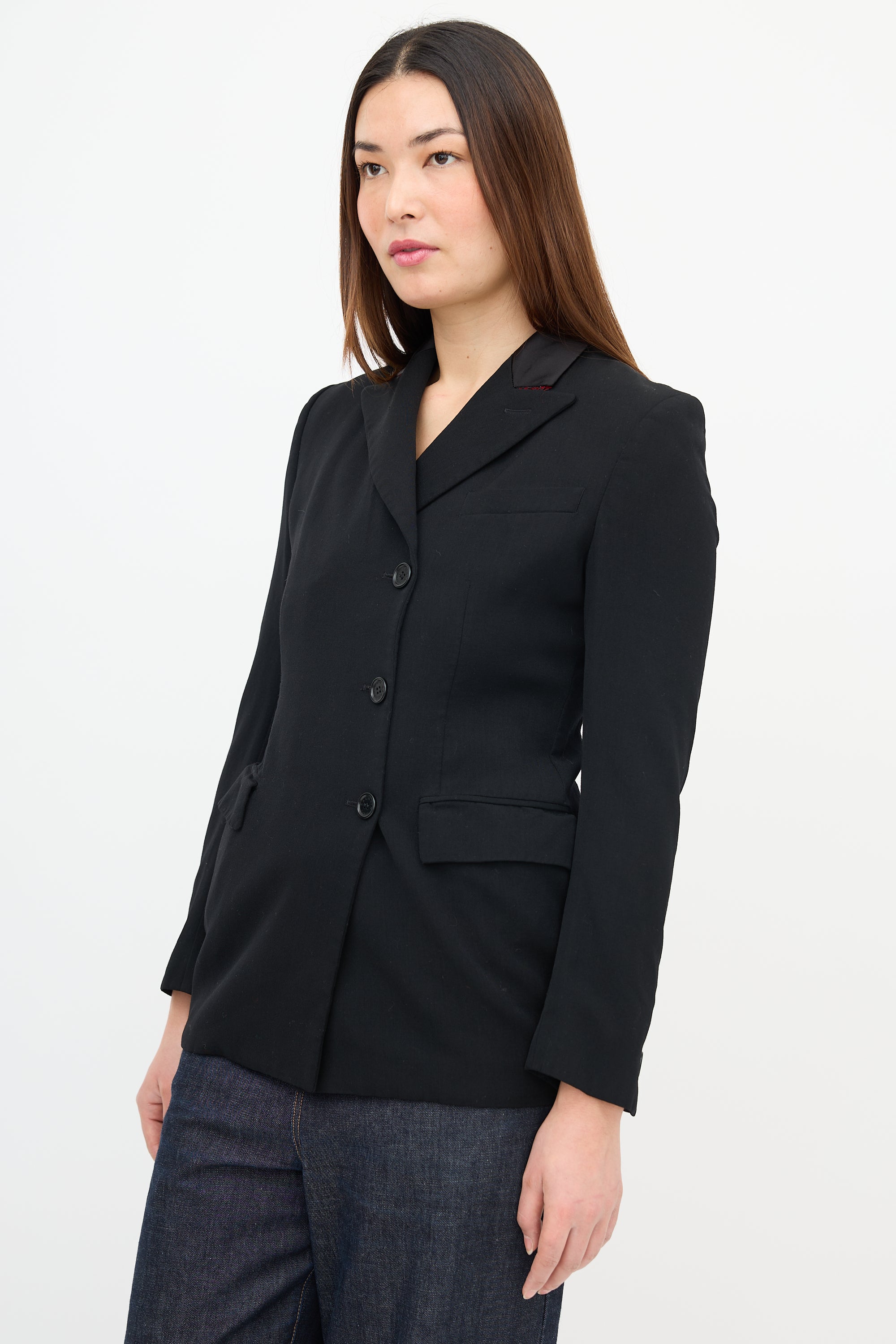 Balmain Peak Lapel Tuxedo Blazer