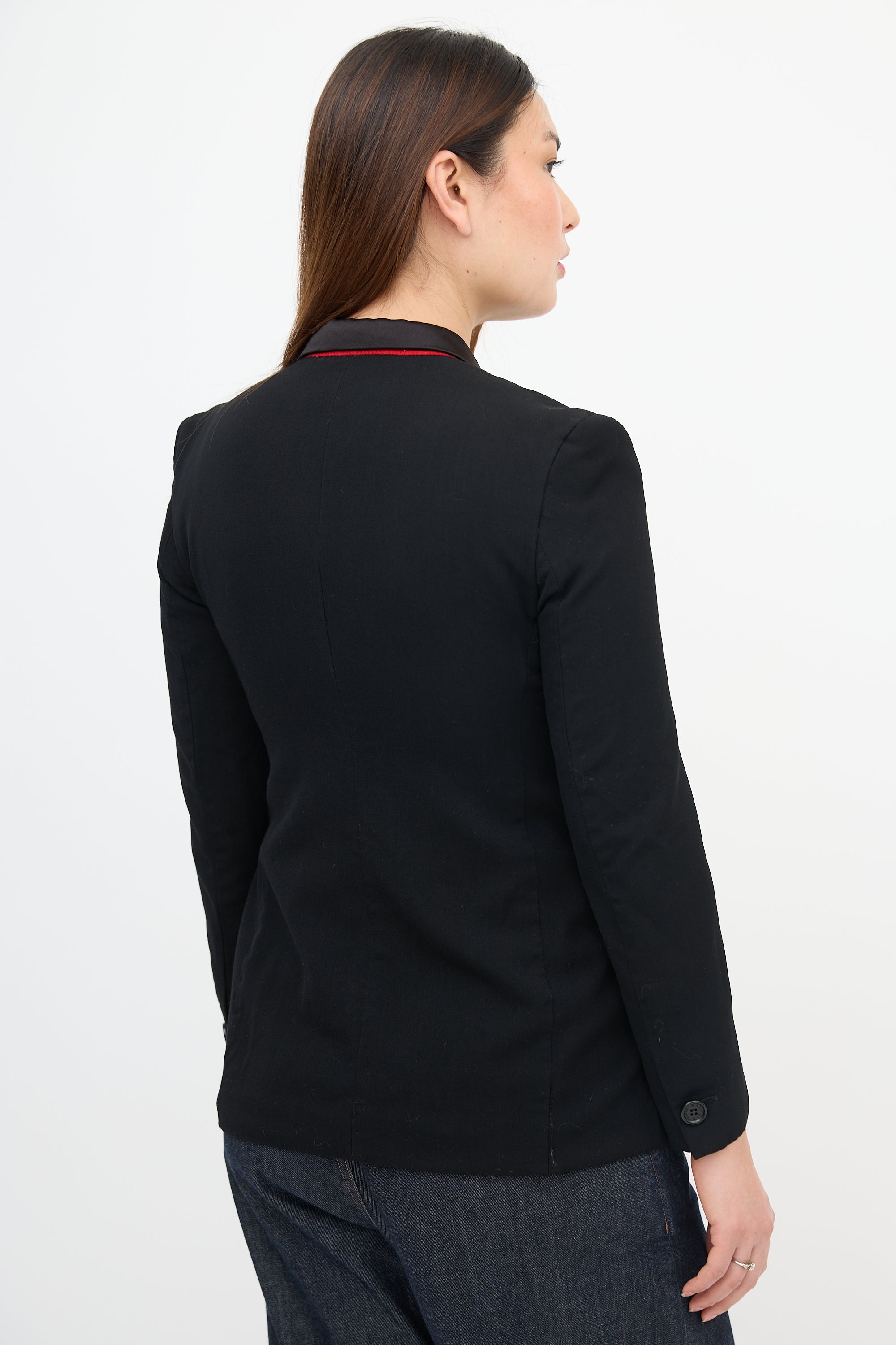 Balmain Peak Lapel Tuxedo Blazer