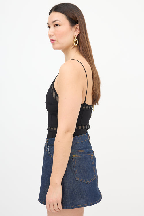 Balmain Stripe Panelled Bodysuit