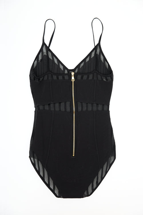 Balmain Stripe Panelled Bodysuit