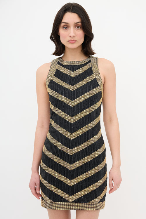 Balmain Rhinestone Embellished Dress