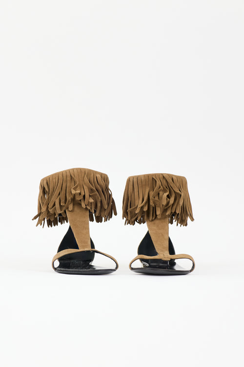 Giuseppe Zanotti X Balmain Suede Gladiator Sandal