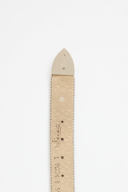 Embelished Cross Leather Belt