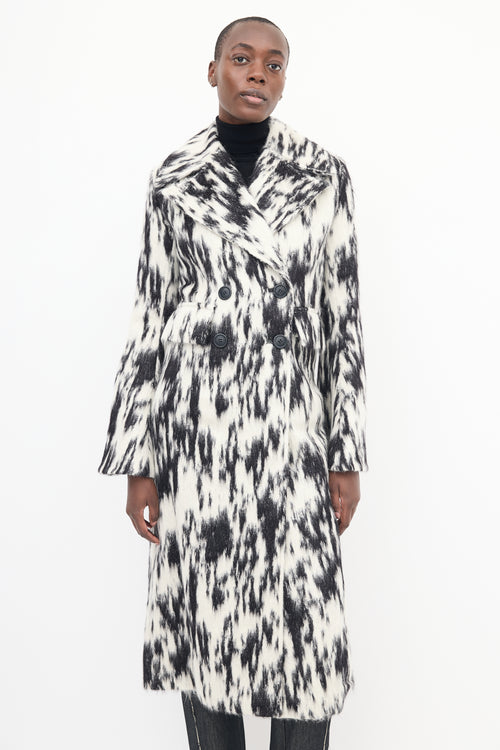 Beaufille Black & White Double Breasted Coat