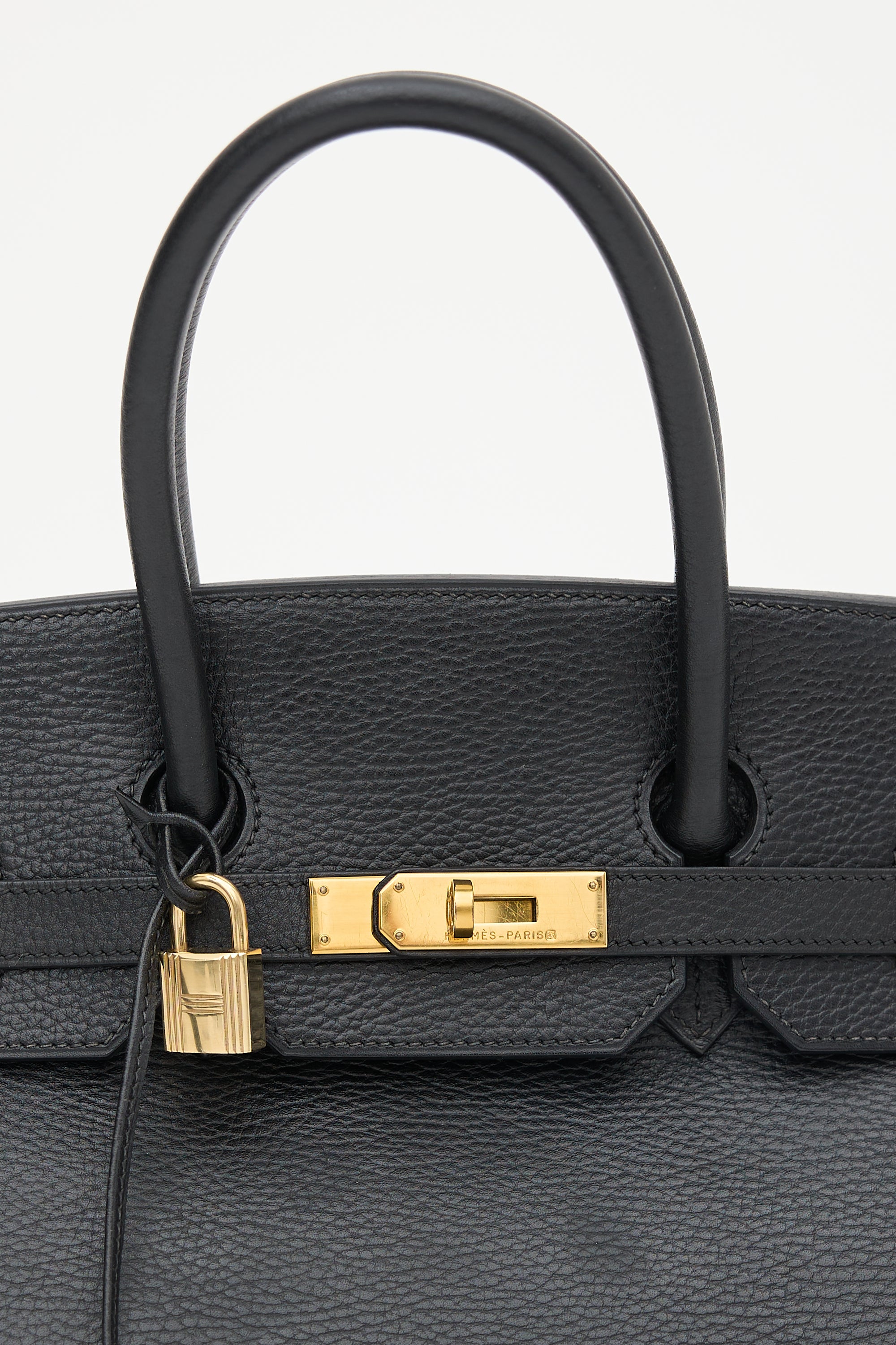 Hermès 2001 Noir Ardennes Birkin 35 Bag