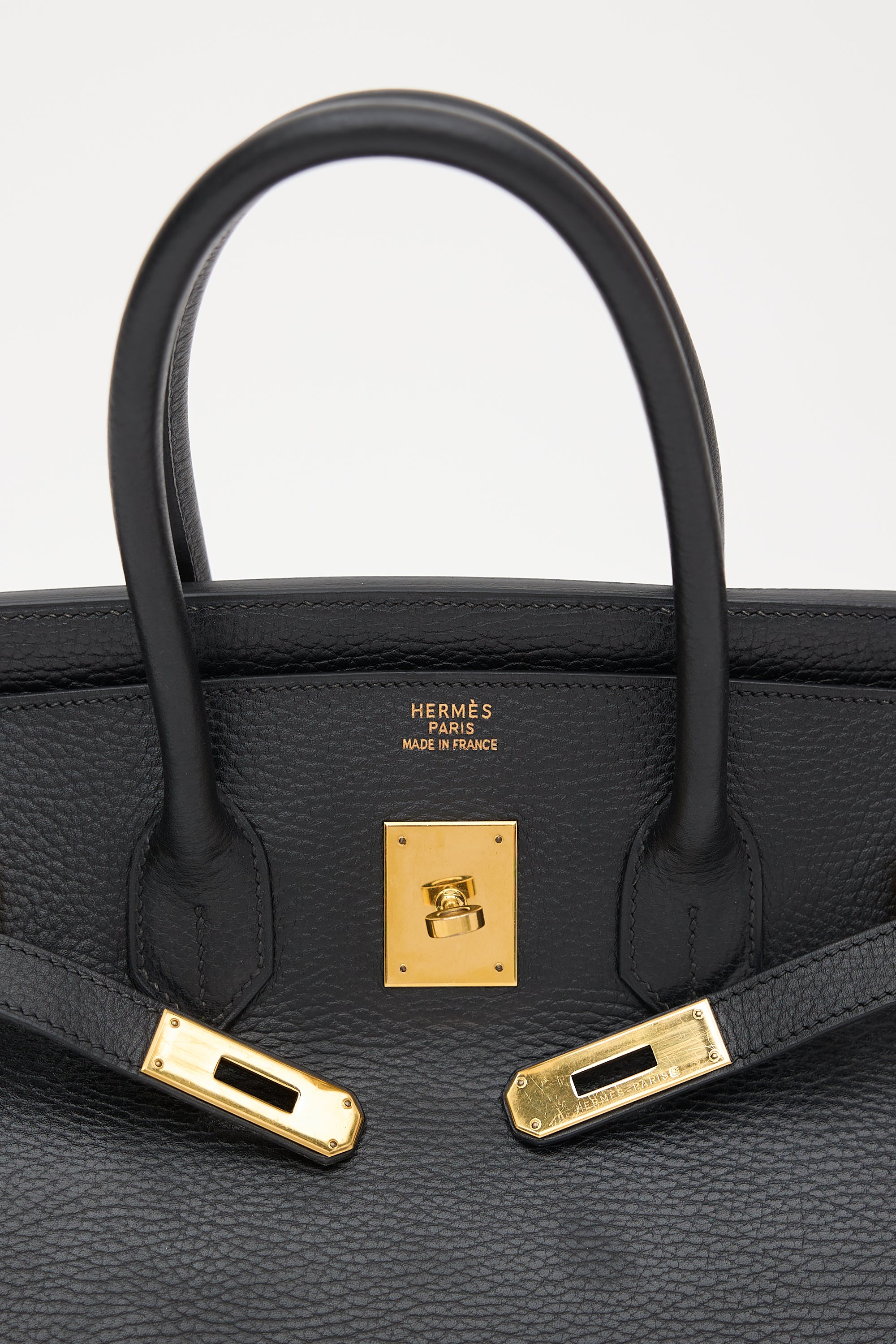 Hermès 2001 Noir Ardennes Birkin 35 Bag