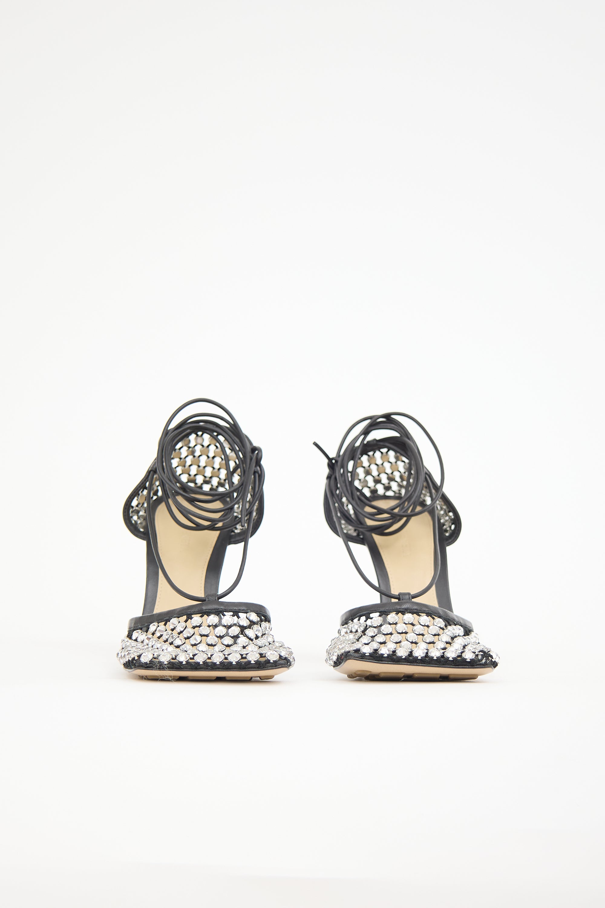 Bottega Veneta Crystal Web Sandal