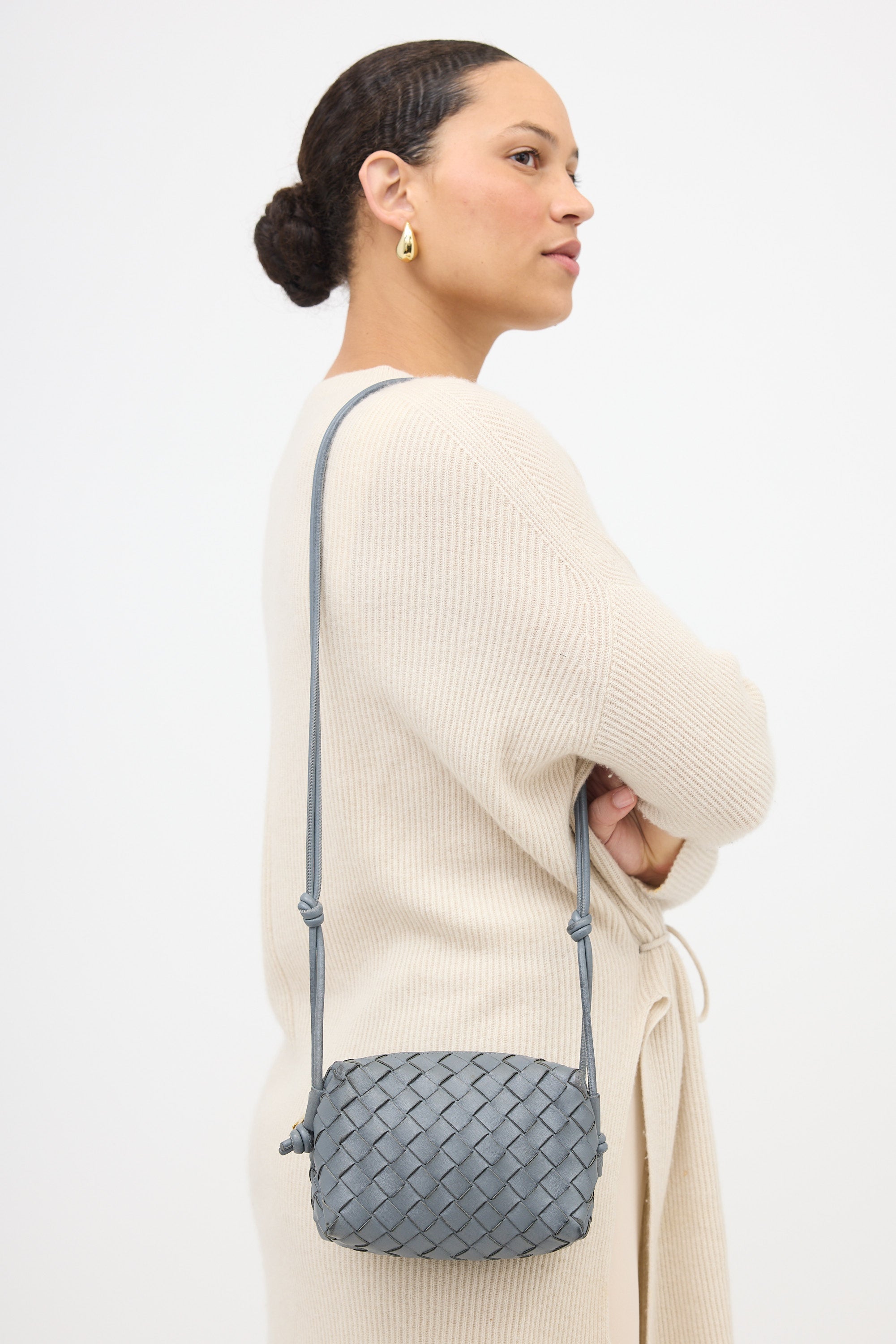 Bottega Veneta Intrecciato Leather Mini Loop Bag