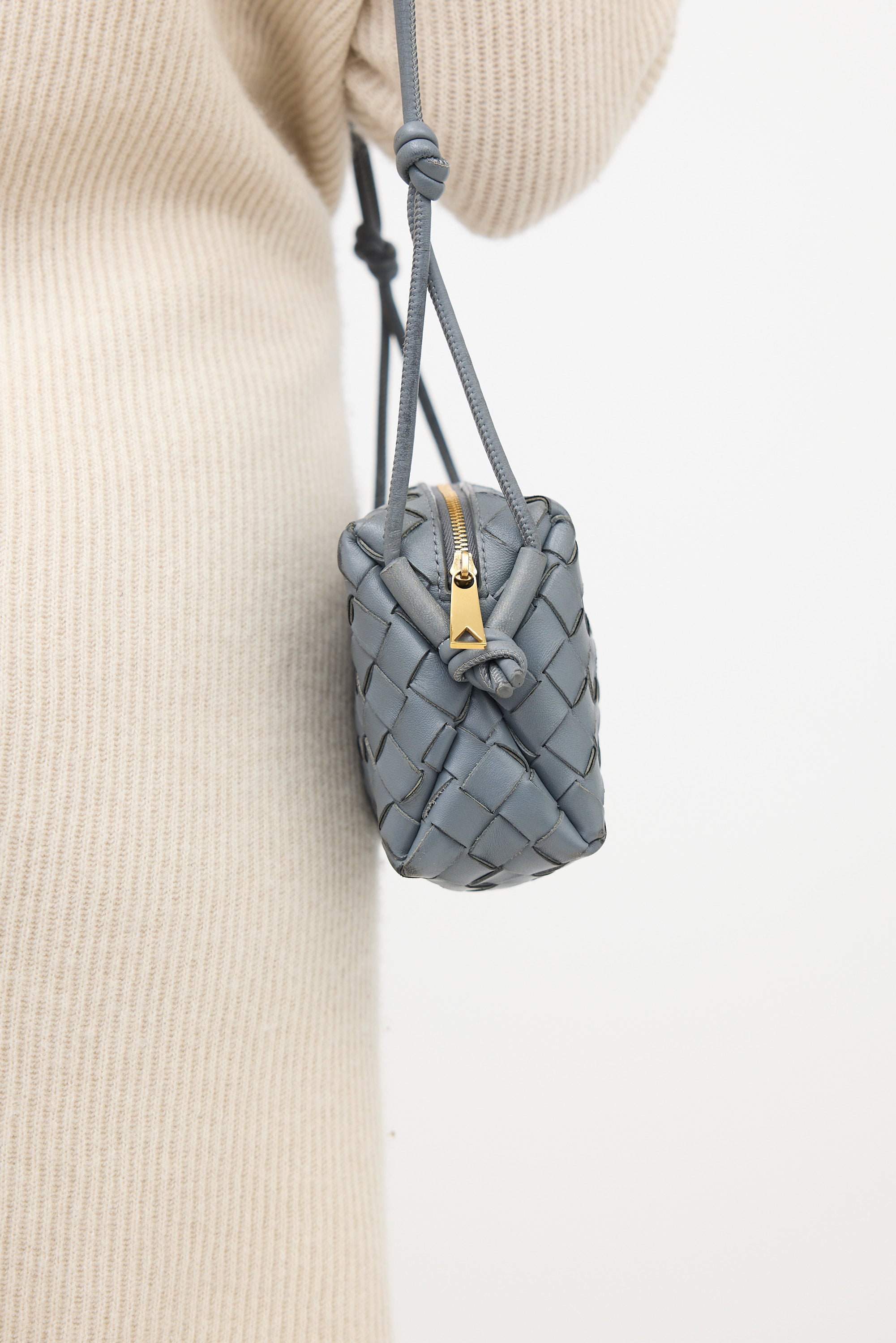 Bottega Veneta Intrecciato Leather Mini Loop Bag